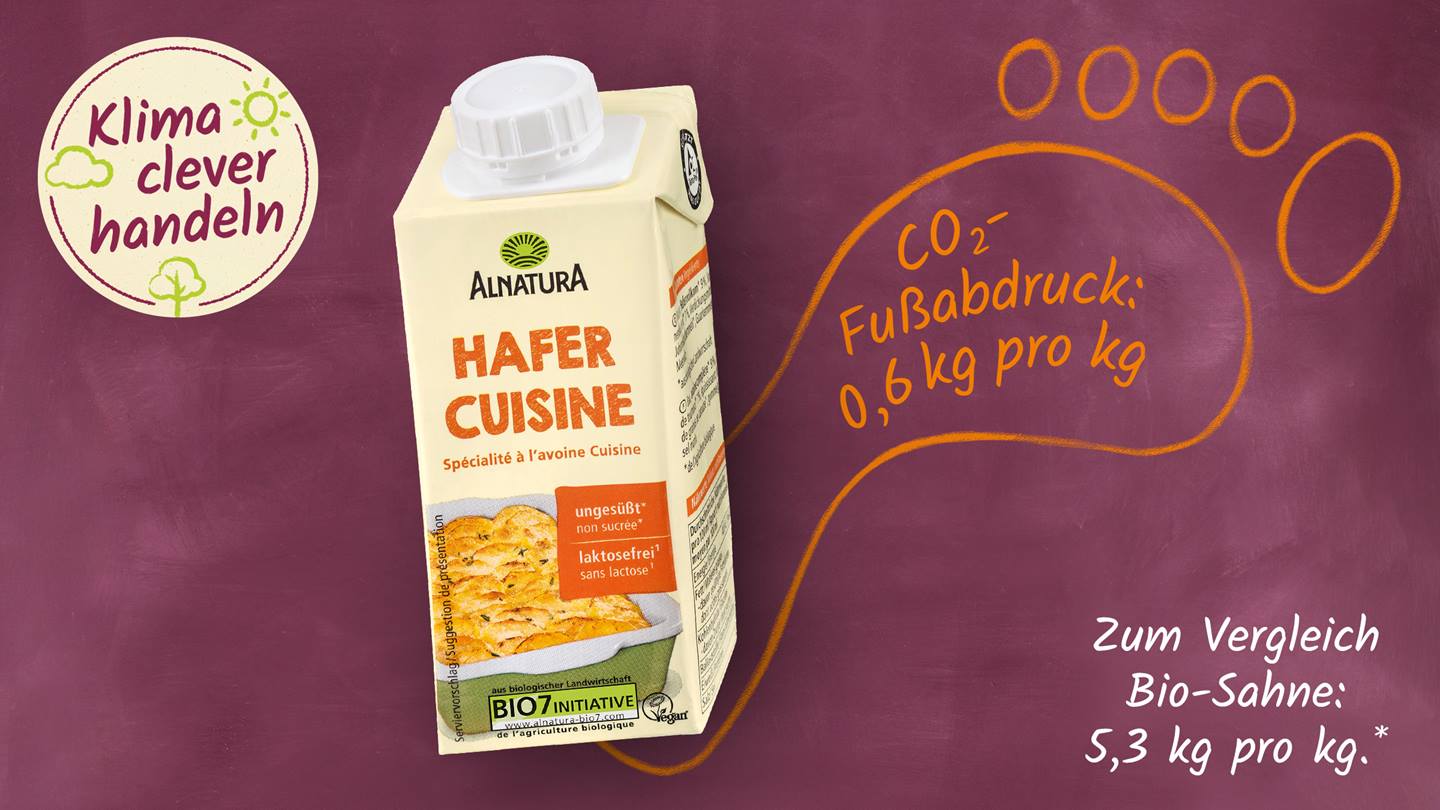 Alnatura Produkt mit CO2-Fußabdruck
